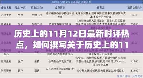 历史上的1月12日热点时评详解,撰写步骤指南与最新评论焦点回顾