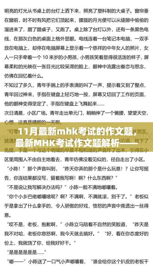 最新MHK考试作文题解析与探讨,11月作文要点探讨