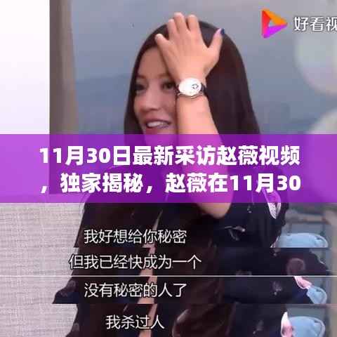 独家揭秘,赵薇最新访谈深度解析视频曝光