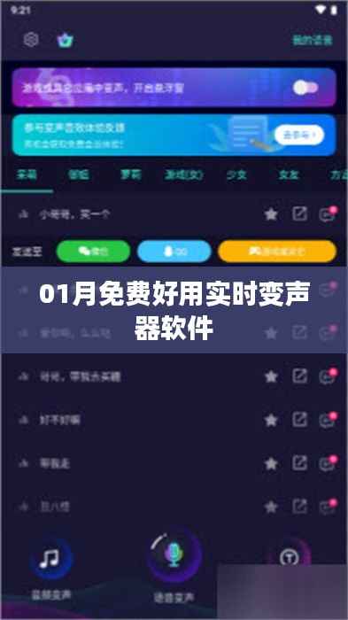 实时变声器软件免费试用,一月畅聊无限制!
