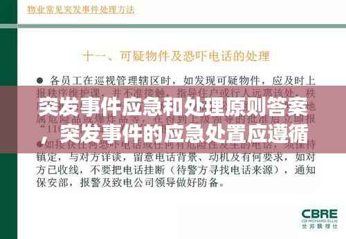 突发事件应急和处理原则答案,突发事件的应急处置应遵循以下几个原则